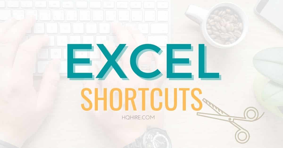 microsoft excel shortcut keys 2013
