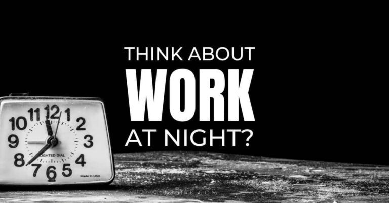 How to stop thinking about work at night