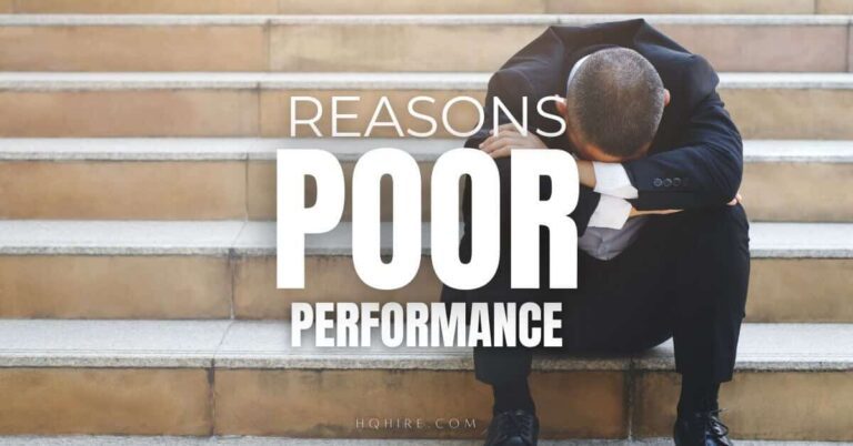 Reasons for Poor Performance at Work