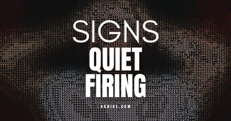 Signs of Quiet Firing At Work